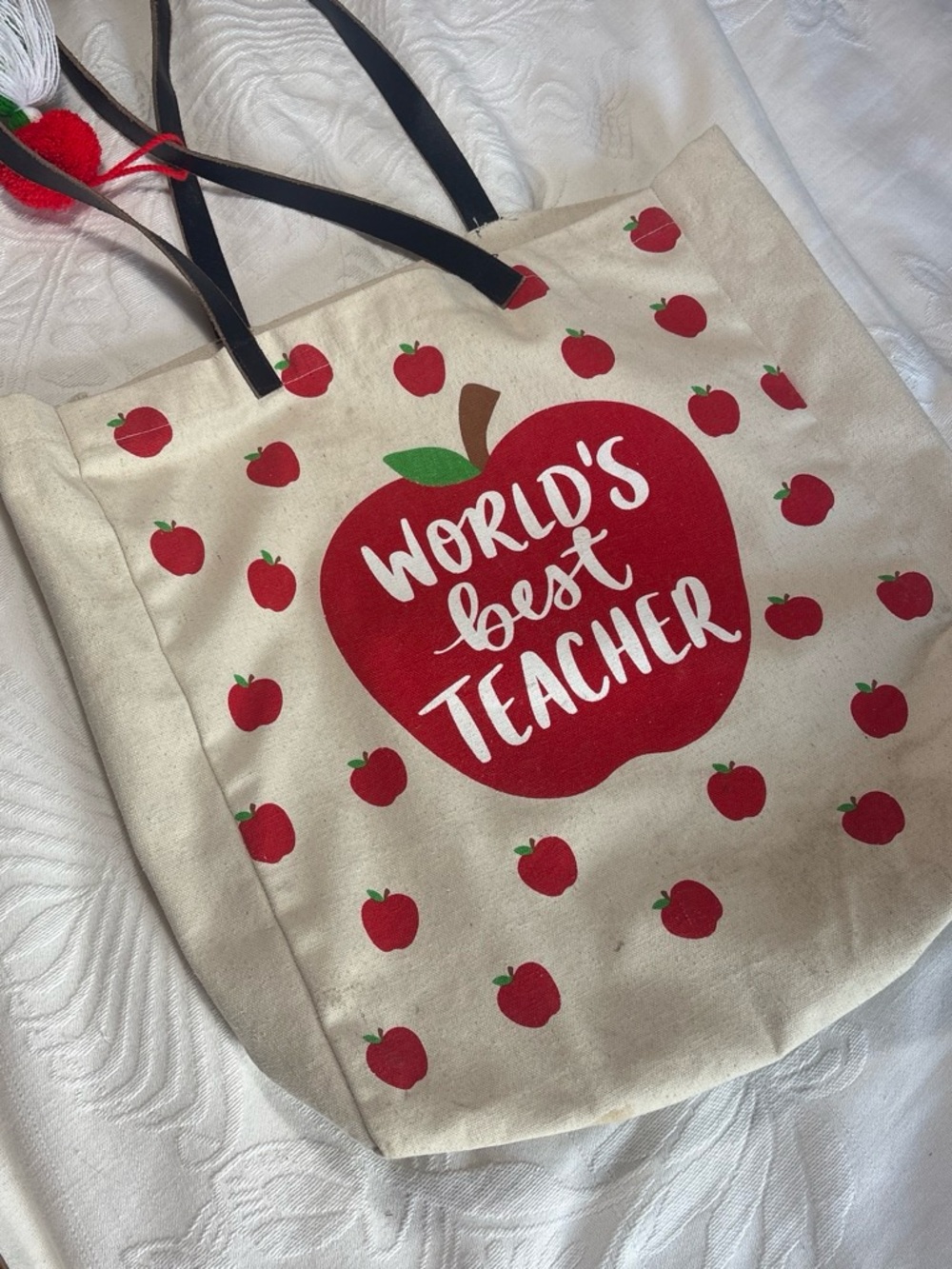 Worlds best teacher tote